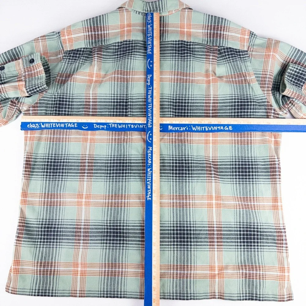 Polo Ralph Lauren‎ Flannel Mens XL Blue Ski Camp Plaid Workwear Vintage Shirt